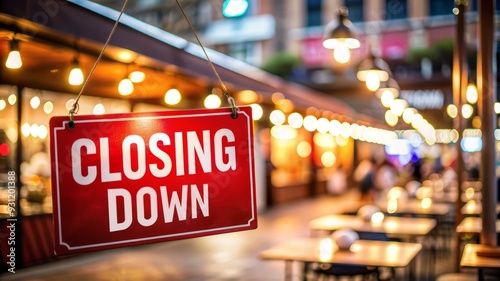 Closing Down Sign at Night Market.