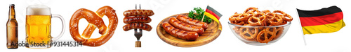 Oktoberfest festival png cut out element set