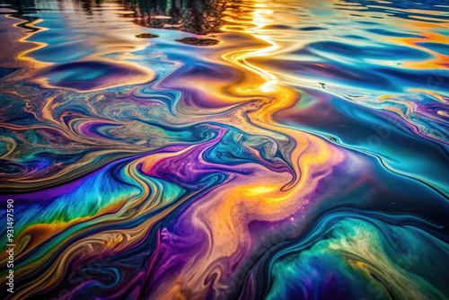 Moody Iridescent Oil Slick Reflections