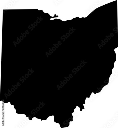 State of Ohio Silhouette Outline Graphic Design with Transparent Background