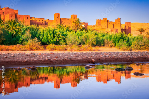 Ait Ben-Haddou, Morocco. Famous old clay town in High Atlas mountains.