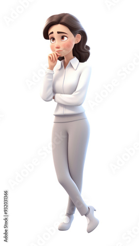 PNG Cartoon adult exercising leggings.