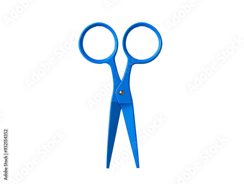 a pair of blue scissors