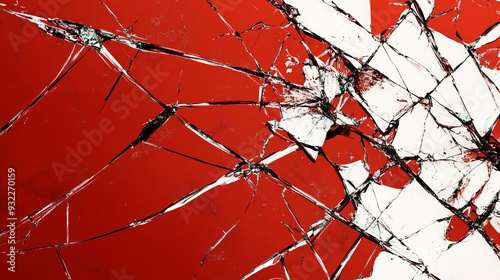 A large collection of various cracks and broken glass patterns isolated on a blue background, showcasing different styles and intensities of shattered glass with intricate details.