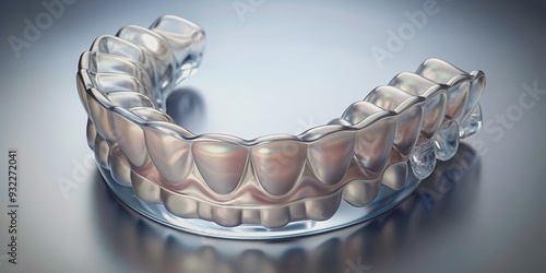 render of upper jaw with dental impression tray , dental, teeth, dentistry, tooth, oral, health, mouth, mold, impression