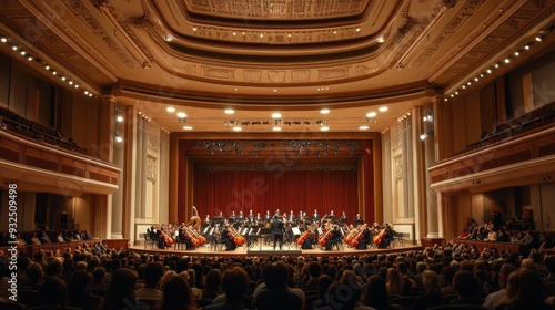 Orchestra Performing on Stage