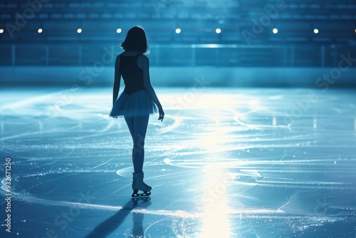 Ice arena figure skater