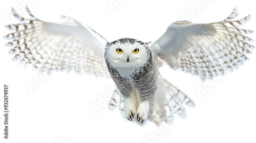 Snowy Owl in Flight with