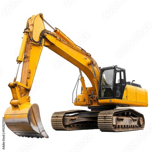 excavator isolated on white background