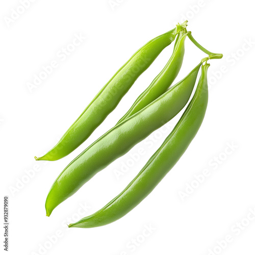 Fresh green bean isolated on transparent or white background