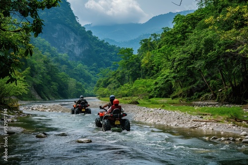 Ride ATVs in the water