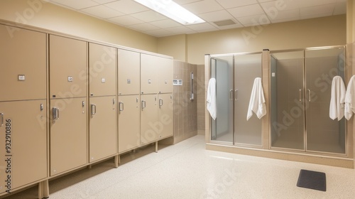 Modern Shower and Locker Room