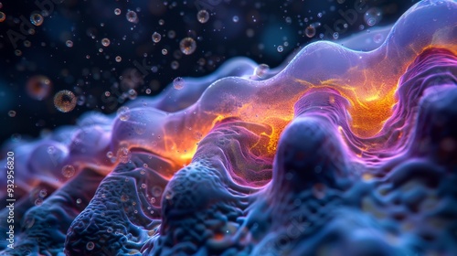 A fluorescence microscopy image revealing the localization of tight junction proteins in the epithelium of the renal tubules