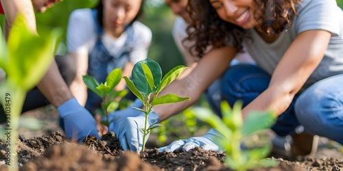 Team developing carbon neutrality initiatives to promote a healthier environment