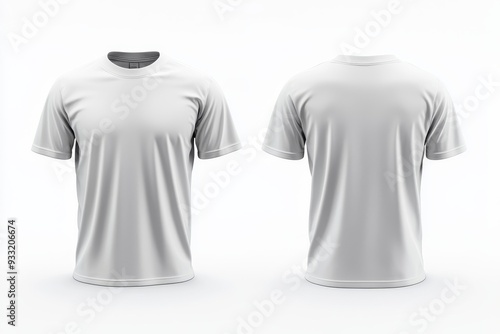 Mockup of white oversize t-shirt with front and back views