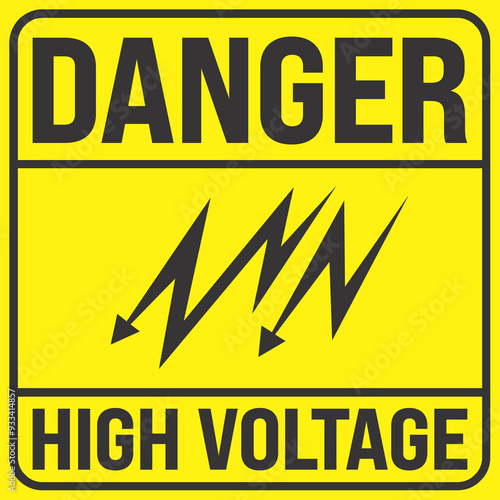 WARNING SIGN HIGH VOLTAGE SIGN DANGER SIGN