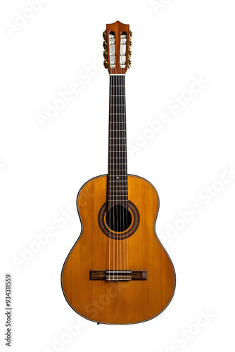 Classical Acoustic Guitar - Isolated on White Transparent Background, PNG 