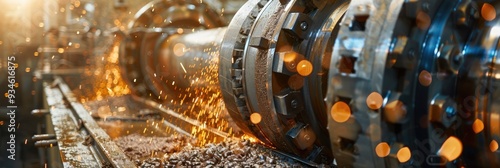 Ore grinding in a ball mill at a mining and concentration facility