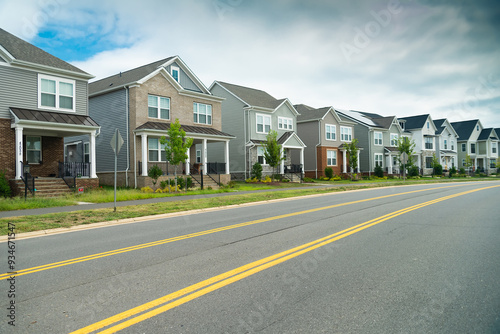 Rows of detached houses in suburban Virginia.