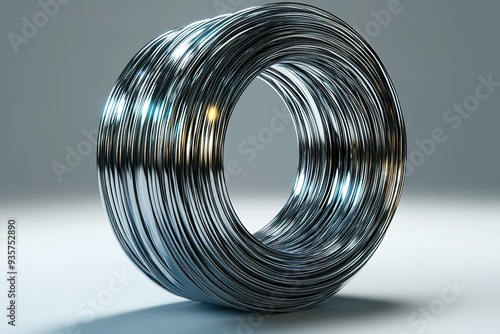 A silver wire is twisted into a circle