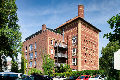 preserved historic building of a former malt factory from 1899 in cologne Ehrenfeld, now used for living and working