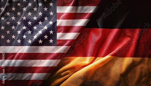 United States and Germany Flags Symbolizing Global Relations