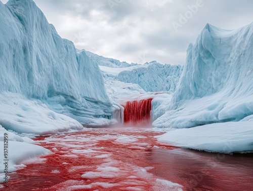 Blood Falls in Antarctica A Stunning Natural Phenomenon.