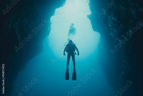 scuba diver in the underwater