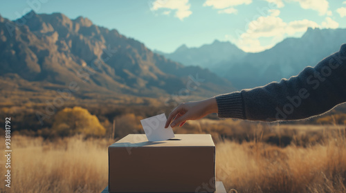 A person standing at a ballot box, with their hand held back, symbolizing the decision not to vote.