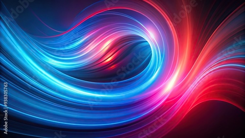 Abstract swirling red and blue light minimalist background, illumination, pattern, design, texture, aesthetic, elegant, hypnotic, background, flowing, red, swirling, light, gradient