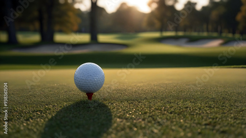 a golf ball on tee