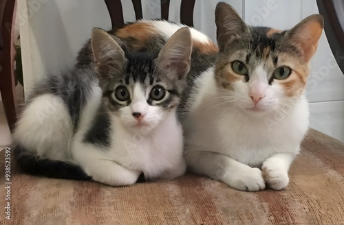 mama gata y bebe gato 