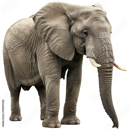 An elephant isolated on a transparent background