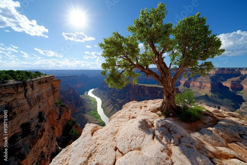 A 3D Grand Canyon with soft lighting, symbolizing the natural wonders of America.