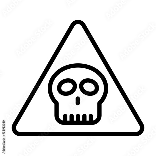 Toxic Symbol Vector Line Icon Design