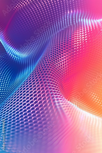 A vibrant abstract wave design with beautiful gradients and dynamic dot patterns for creative projects