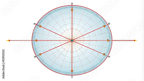 Geometric illustration of a central angle in a circle, highlighting the vertex and arc, with measuring lines and labels, on a white background.