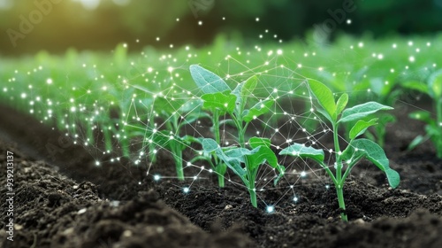 Advanced sensors embedded in soil, providing real-time data on nutrient levels and moisture to optimize crop growth.