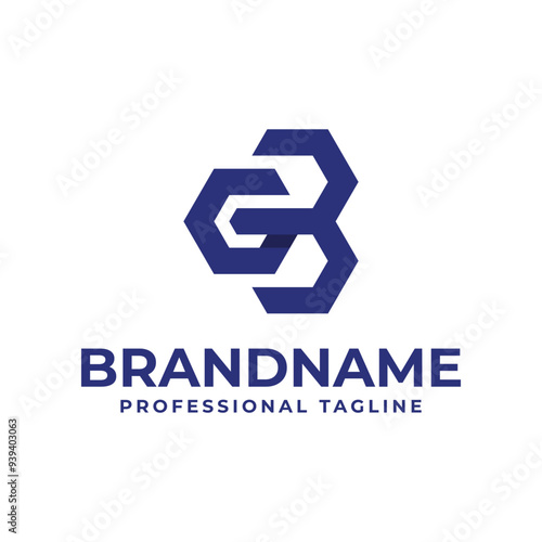 Letters GB Hexagon Logo, suitable for any business with BG or GB initials