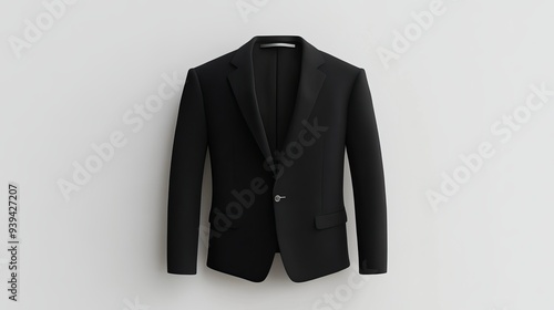 Blank blazer mockup showcasing a front view rendered in 3D