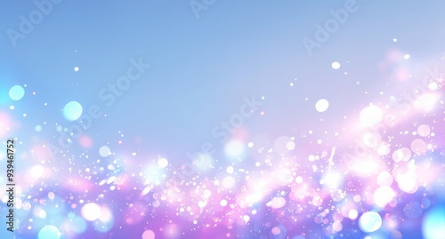 Abstract Blurred Blue and Purple Background with Bokeh Effect for Presentation Design