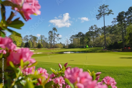 Masters Golf Tournament Captured in a Raw, Unfiltered Style Showcasing the Essence of Professional Golf in a 3:2 Ratio