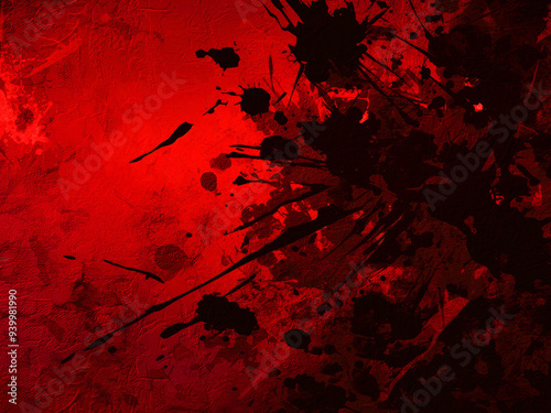 horror grunge bloody mystery splash fear artistic evil messy murder criminal crime monster death scary textured creepy abstract paint red and black background