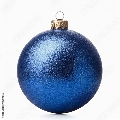 blue christmas ball isolated on white background