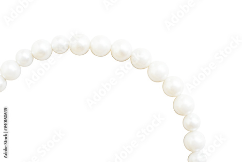 pearl necklace isolated on white