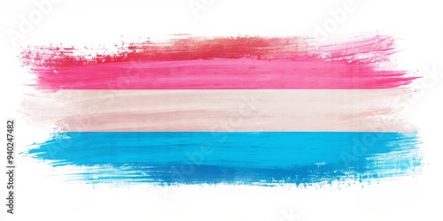 Transgender flag in brush strokes with typography for International Transgender Day of Visibility poster