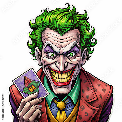 sticker laughing joker