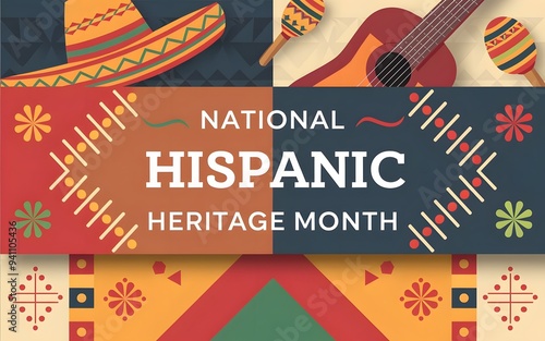 National Hispanic Heritage Month Celebration Banner - Festive Cultural Design