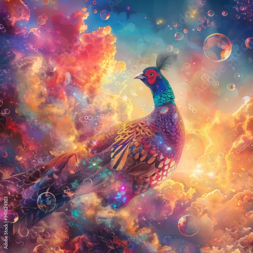 animal, colorful, cosmic, fantasy, magical