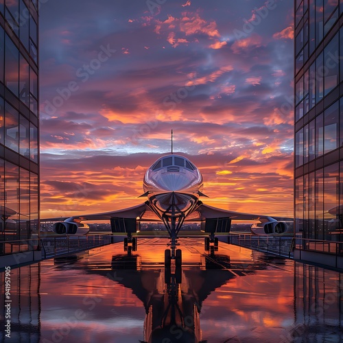 Concorde Plane in front of the Effeil